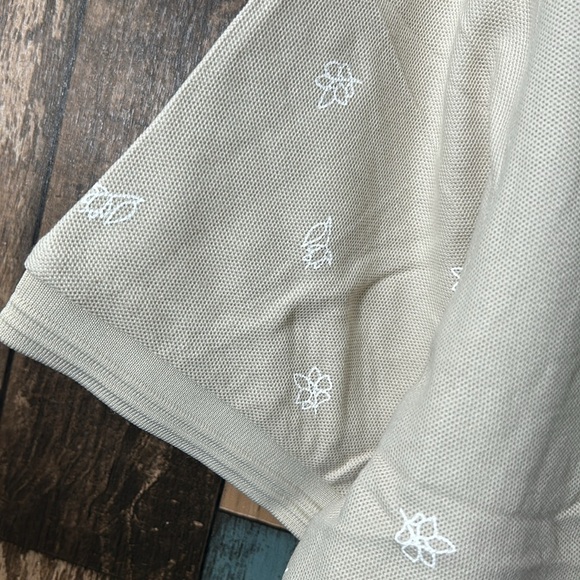 👕 Veboon Mens medium cream cotton flex polo shirt - Picture 14 of 15